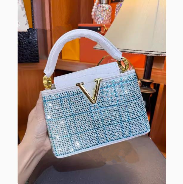 Luxury Bags Entry - Europäische und Amerikanische Hochwertige Diamantbesetzte Handtasche