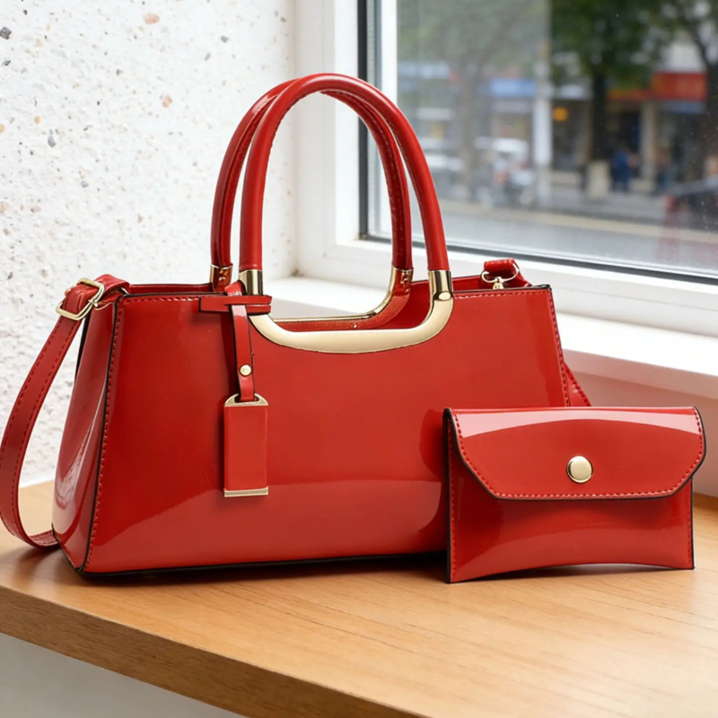 Luxury Bags For Women - Damen-Handtaschen-Set, Leichter Luxus PU-Material Umhängetaschen, Verstellbarer
