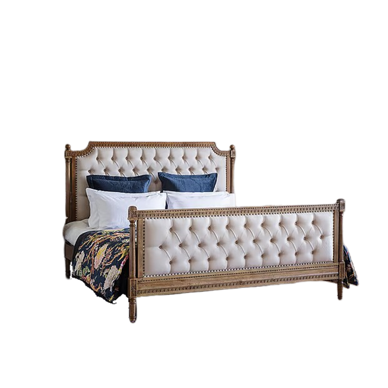 Luxury Bags Direct - Direkt vom Hersteller: 2026 Retro Massivholz-Doppelbett