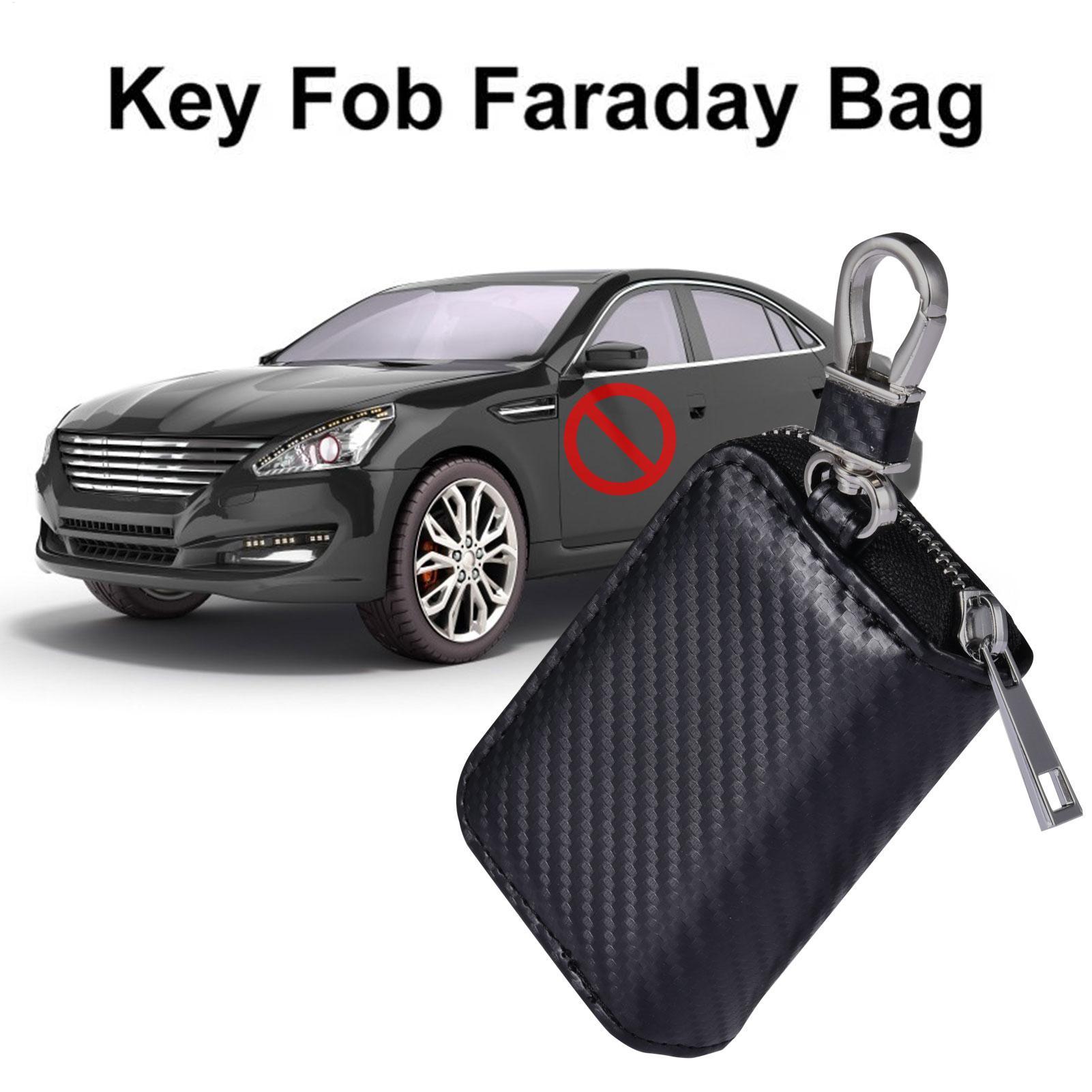 Luxury Bags Entry - Luxuriöse Leder-Autoschlüssel-Schutzhülle mit Reißverschluss, Signalblockierende Tasche,