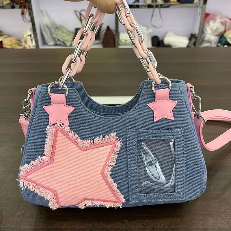 Luxury Bags Tote - Denim Damen Unterarm-Shopper-Taschen Große Kapazität Designer